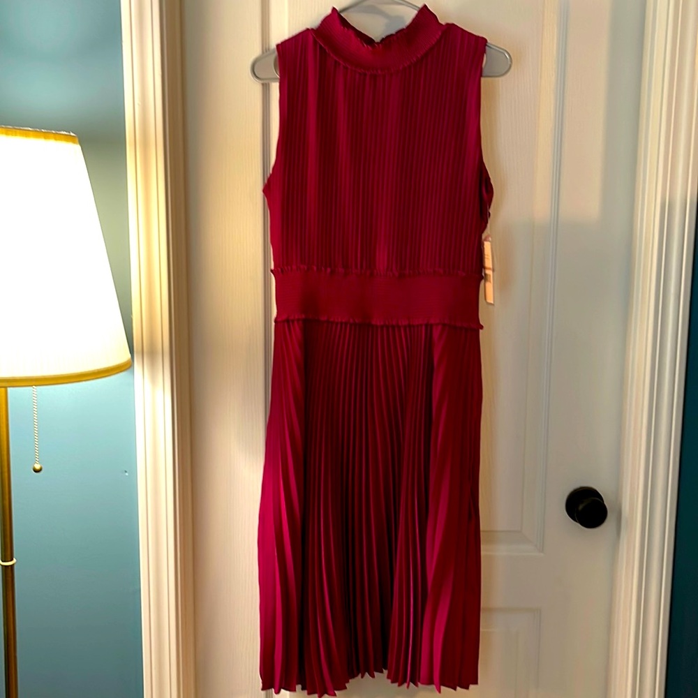 Perfect for wedding guest outfit. Purple berry color. All pleated.
